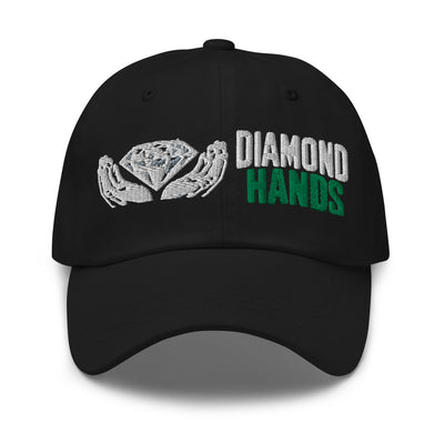 Diamond Hands Hat in Black - product mockup