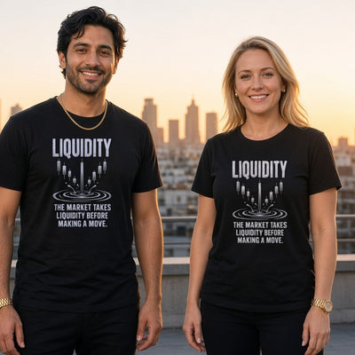Liquidity tee on adult trader couple