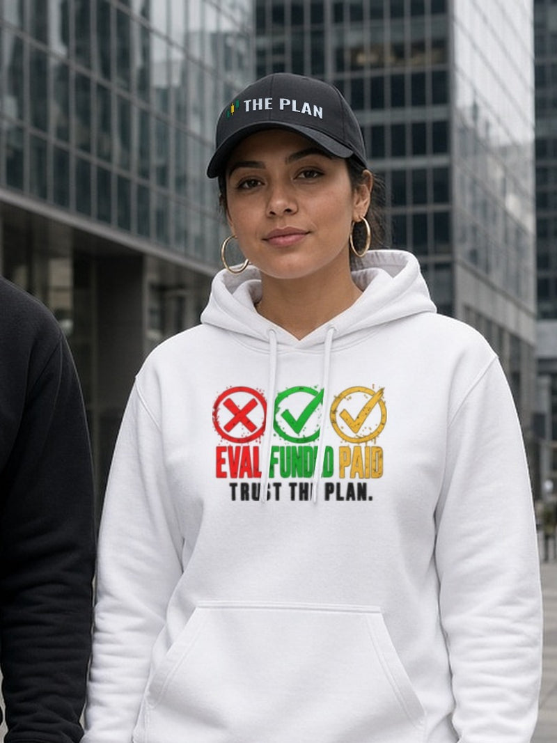 The Plan dad hat on a trader