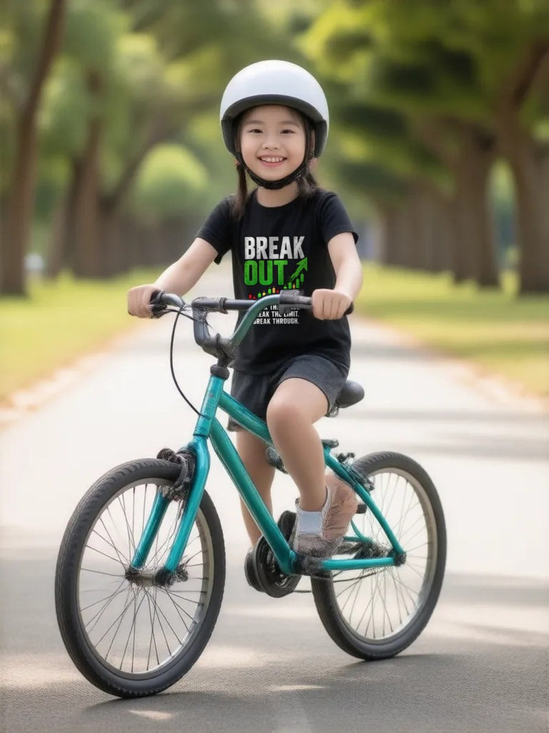 Kids tee on a model