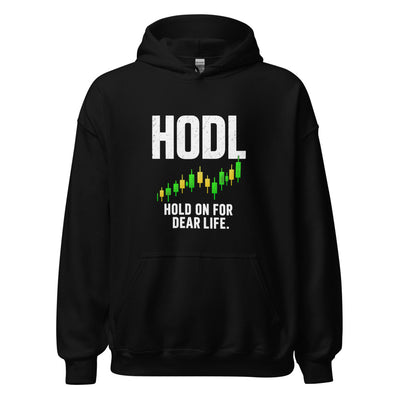 HODL Hoodie in Black - product mockup
