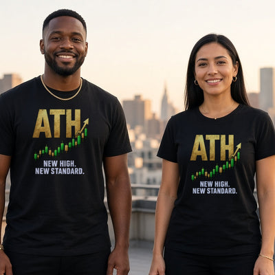 All-Time High tee on adult trader couple