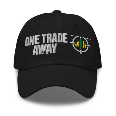 One Trade Away Hat in Black - product mockup