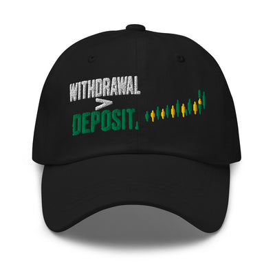 Withdrawal > Deposit Hat in Black - product mockup