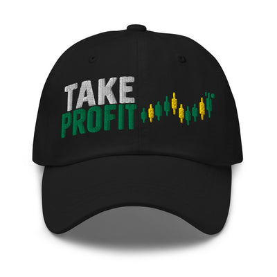 Take Profit Hat in Black - product mockup
