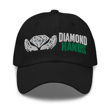 Load image into Gallery viewer, Diamond Hands Hat in Black - product mockup