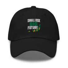 Load image into Gallery viewer, Small Risk Big Future Hat in Black - product mockup
