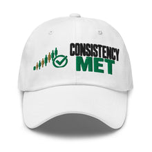 Load image into Gallery viewer, Consistency Met Hat in White - product mockup