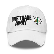 Load image into Gallery viewer, One Trade Away Hat in White - product mockup