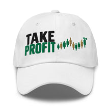 Load image into Gallery viewer, Take Profit Hat in White - product mockup