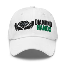Load image into Gallery viewer, Diamond Hands Hat in White - product mockup