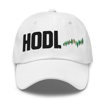 Load image into Gallery viewer, HODL Hat in White - product mockup
