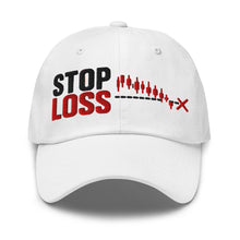 Load image into Gallery viewer, Stop Loss Hat in White - product mockup