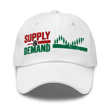 Load image into Gallery viewer, Supply &amp; Demand Hat in White - product mockup