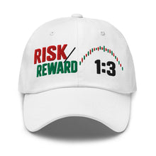 Load image into Gallery viewer, Risk / Reward 1:3 Hat in White - product mockup