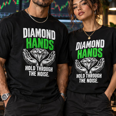 Diamond Hands Tee - man and woman wearing the Diamond Hands Tee