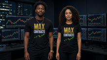 Load image into Gallery viewer, Max Contracts tee worn by trader couple