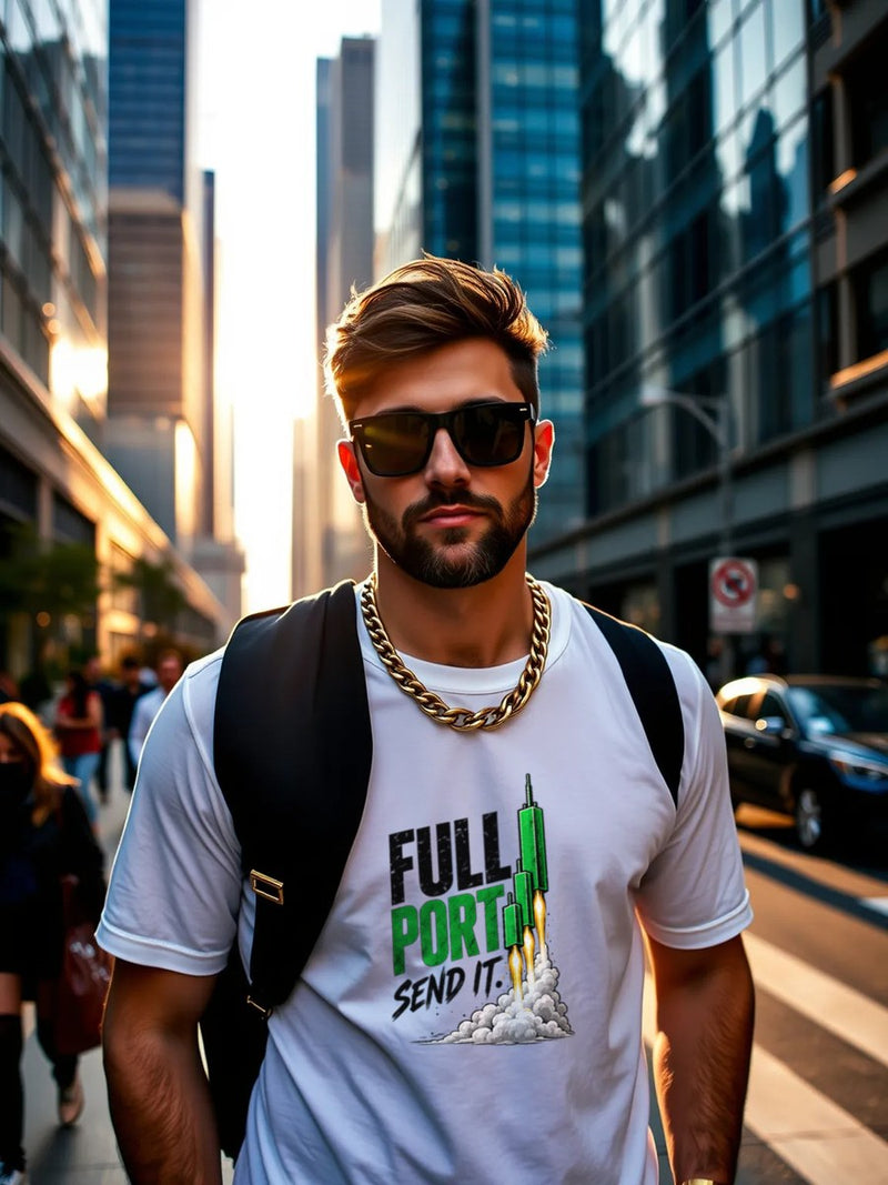 Prop Firm Trading tee on a model