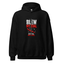 Load image into Gallery viewer, Blew My Eval Hoodie in Black - product mockup