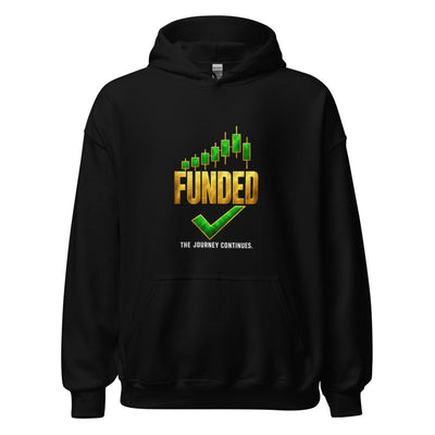 Funded Hoodie in Black - product mockup