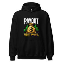 Load image into Gallery viewer, Payout Hoodie in Black - product mockup