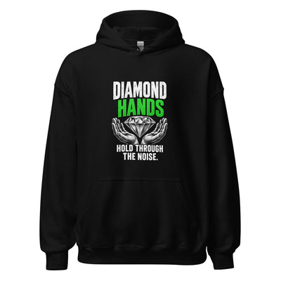 Diamond Hands Hoodie in Black - product mockup