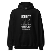 Load image into Gallery viewer, Liquidity Hoodie in Black - product mockup
