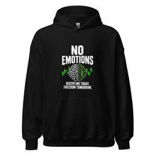 Load image into Gallery viewer, No Emotions Hoodie in Black - product mockup