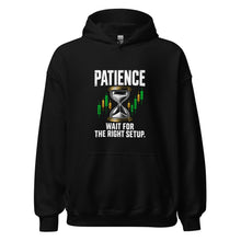 Load image into Gallery viewer, Patience Hoodie in Black - product mockup