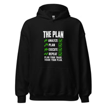 Load image into Gallery viewer, The Plan Hoodie in Black - product mockup