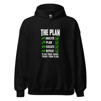 The Plan Hoodie in Black - product mockup