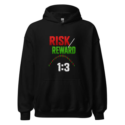 Risk / Reward 1:3 Hoodie in Black - product mockup