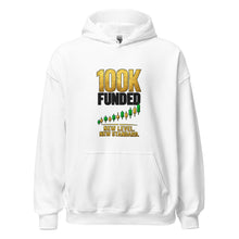 Load image into Gallery viewer, 100K Funded Hoodie in White - product mockup