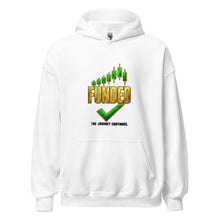 Load image into Gallery viewer, Funded Hoodie in White - product mockup