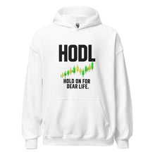 Load image into Gallery viewer, HODL Hoodie in White - product mockup