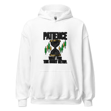 Load image into Gallery viewer, Patience Hoodie in White - product mockup