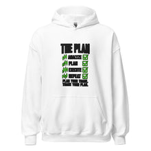 Load image into Gallery viewer, The Plan Hoodie in White - product mockup