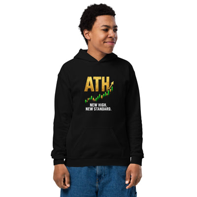Kids ATH Hoodie in Black - product mockup