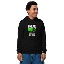 Load image into Gallery viewer, Kids Breakout Hoodie in Black - product mockup