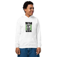 Load image into Gallery viewer, Kids The Plan Hoodie in White - product mockup