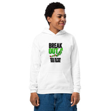 Load image into Gallery viewer, Kids Breakout Hoodie in White - product mockup